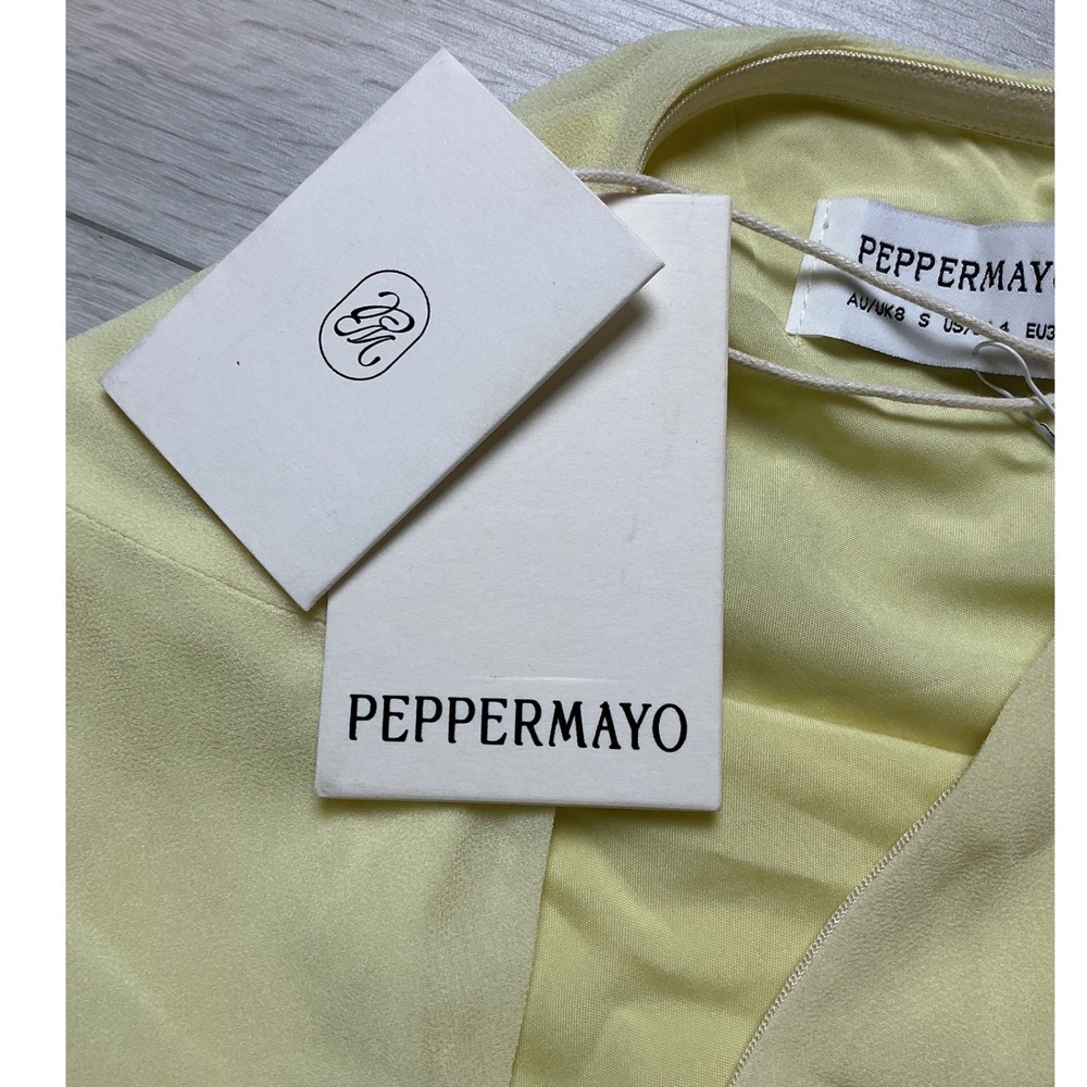 Peppermayo Under The‎ Pagoda Maxi Dress Yellow Size 4 New With Tags - Picture 8 of 10